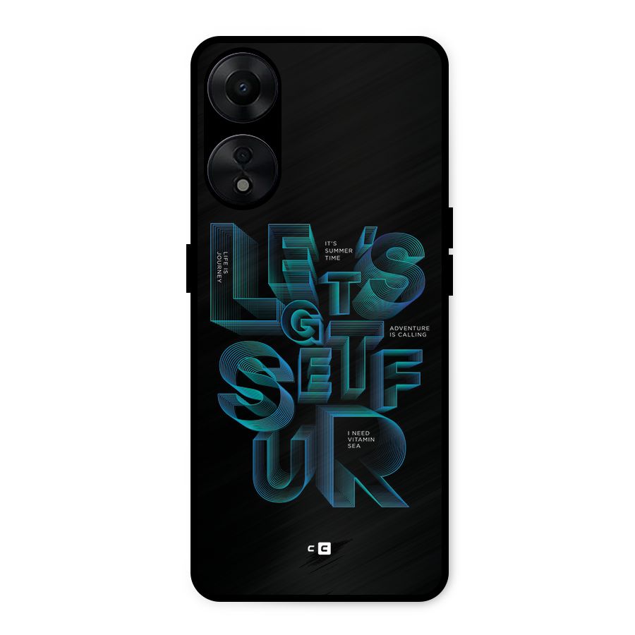 Lets Get Surf Metal Back Case for Oppo A78 5G