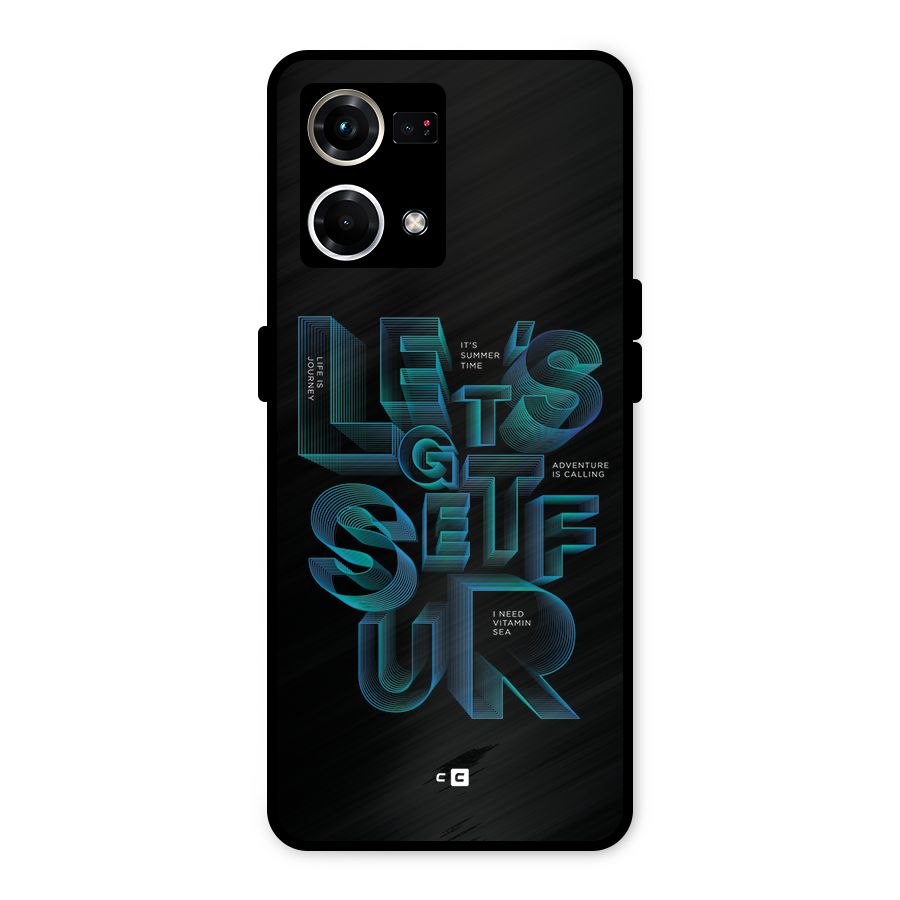 Lets Get Surf Metal Back Case for Oppo F21 Pro 4G