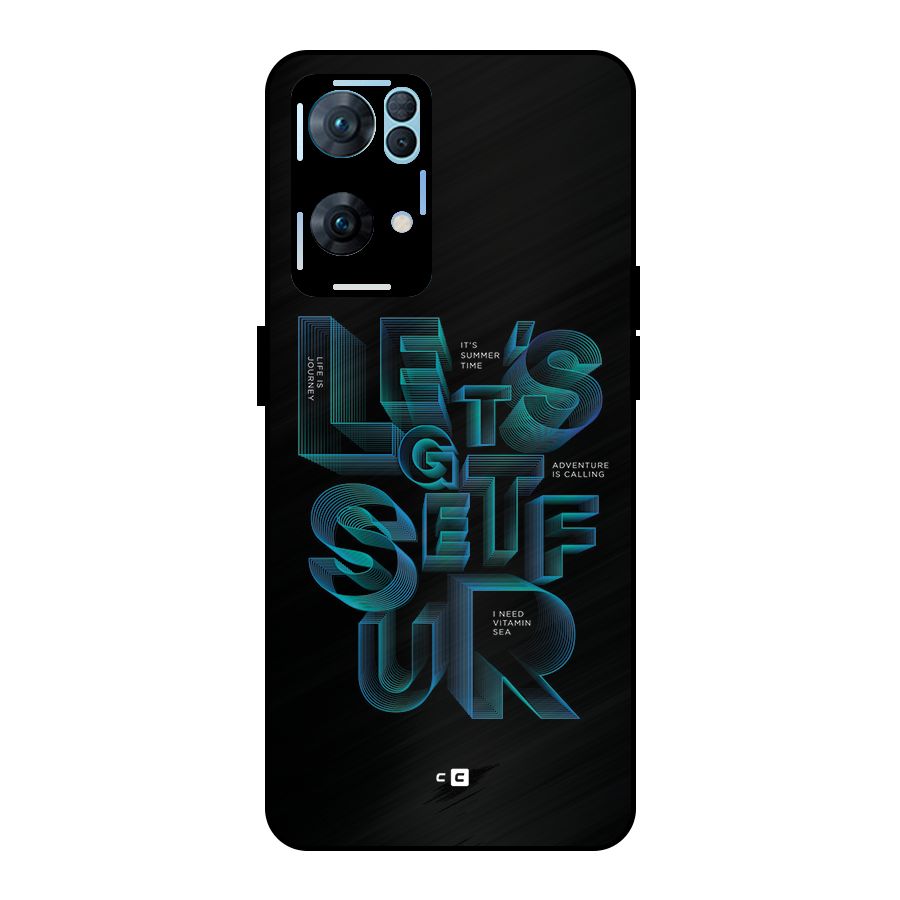 Lets Get Surf Metal Back Case for Oppo Reno7 Pro 5G