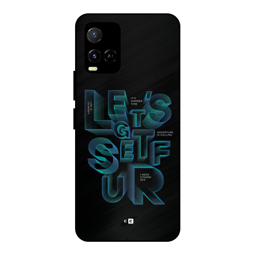 Lets Get Surf Metal Back Case for Vivo Y21G