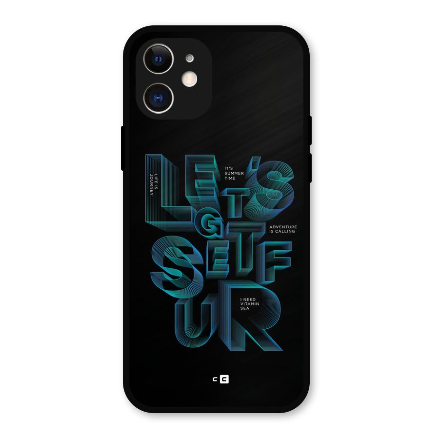Lets Get Surf Metal Back Case for iPhone 12