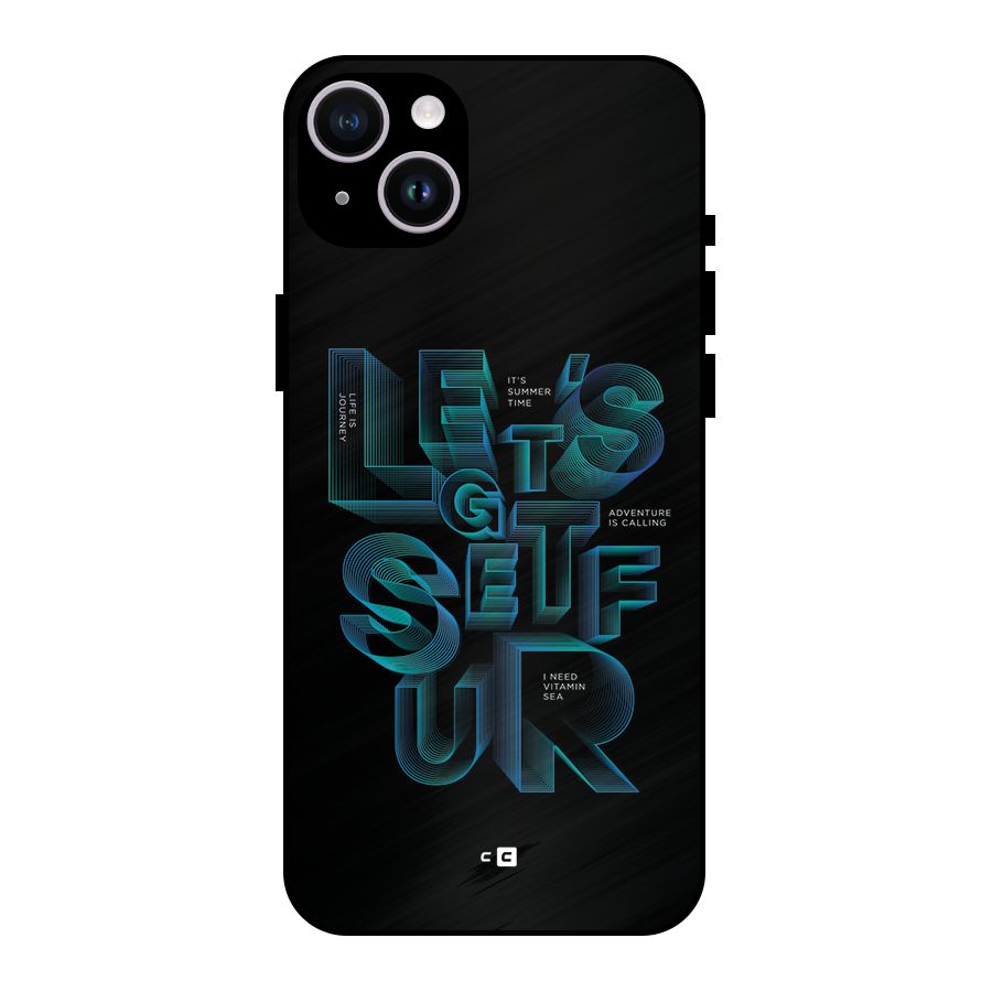 Lets Get Surf Metal Back Case for iPhone 14 Plus
