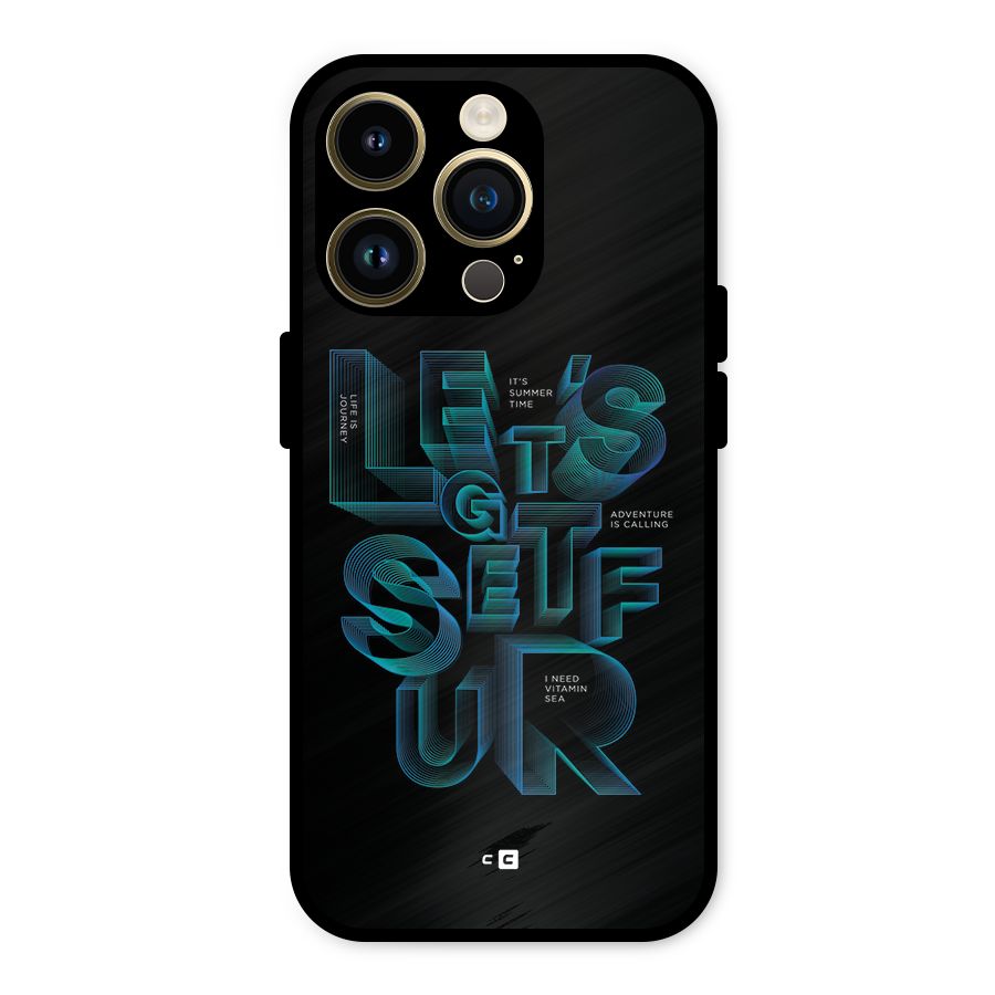 Lets Get Surf Metal Back Case for iPhone 14 Pro