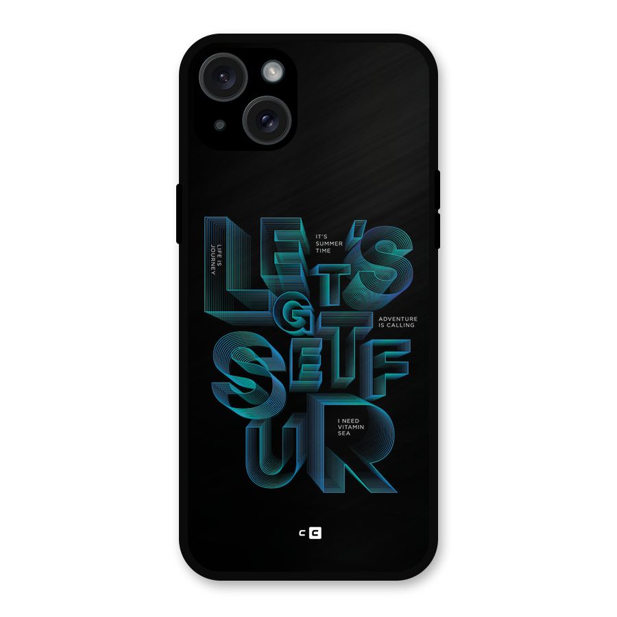 Lets Get Surf Metal Back Case for iPhone 15 Plus