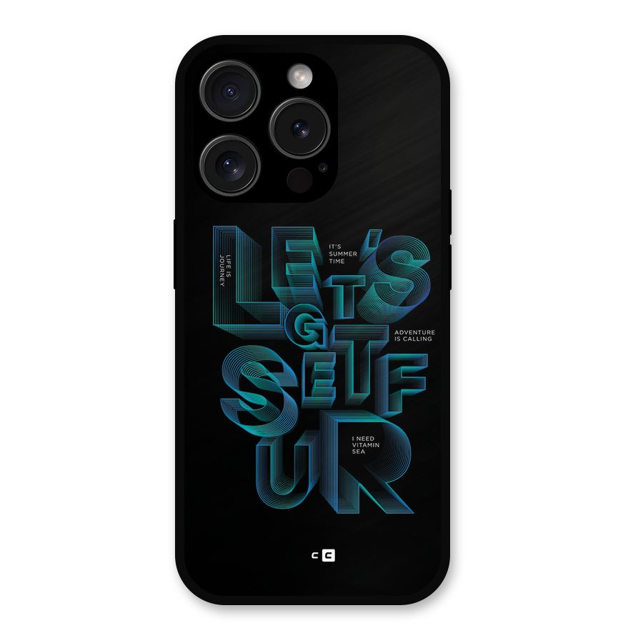 Lets Get Surf Metal Back Case for iPhone 15 Pro