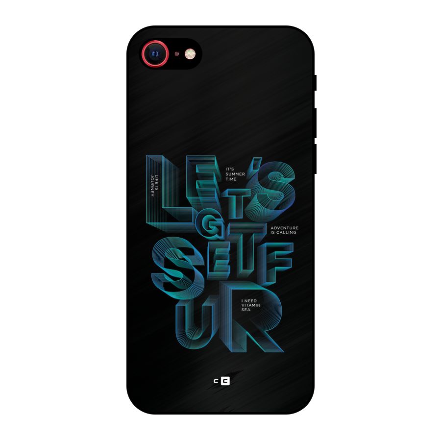 Lets Get Surf Metal Back Case for iPhone 8