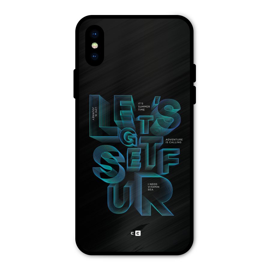 Lets Get Surf Metal Back Case for iPhone XS