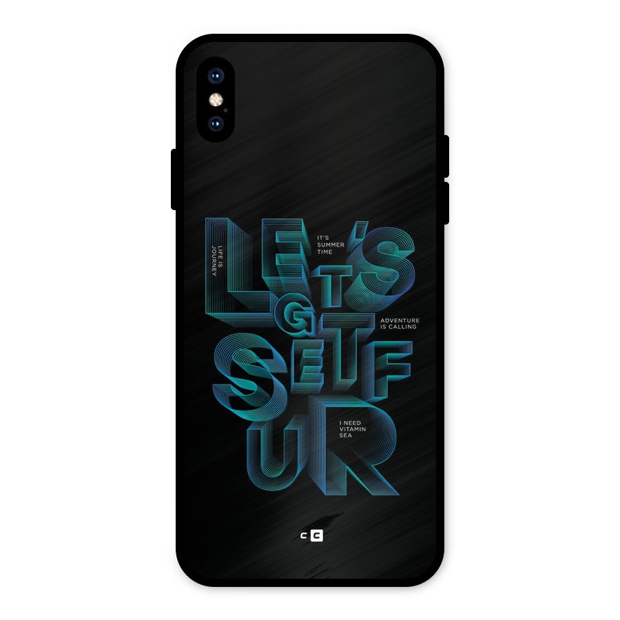 Lets Get Surf Metal Back Case for iPhone XS Max