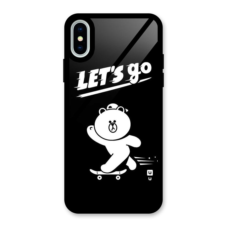 Lets Go Art Glass Back Case for iPhone XS