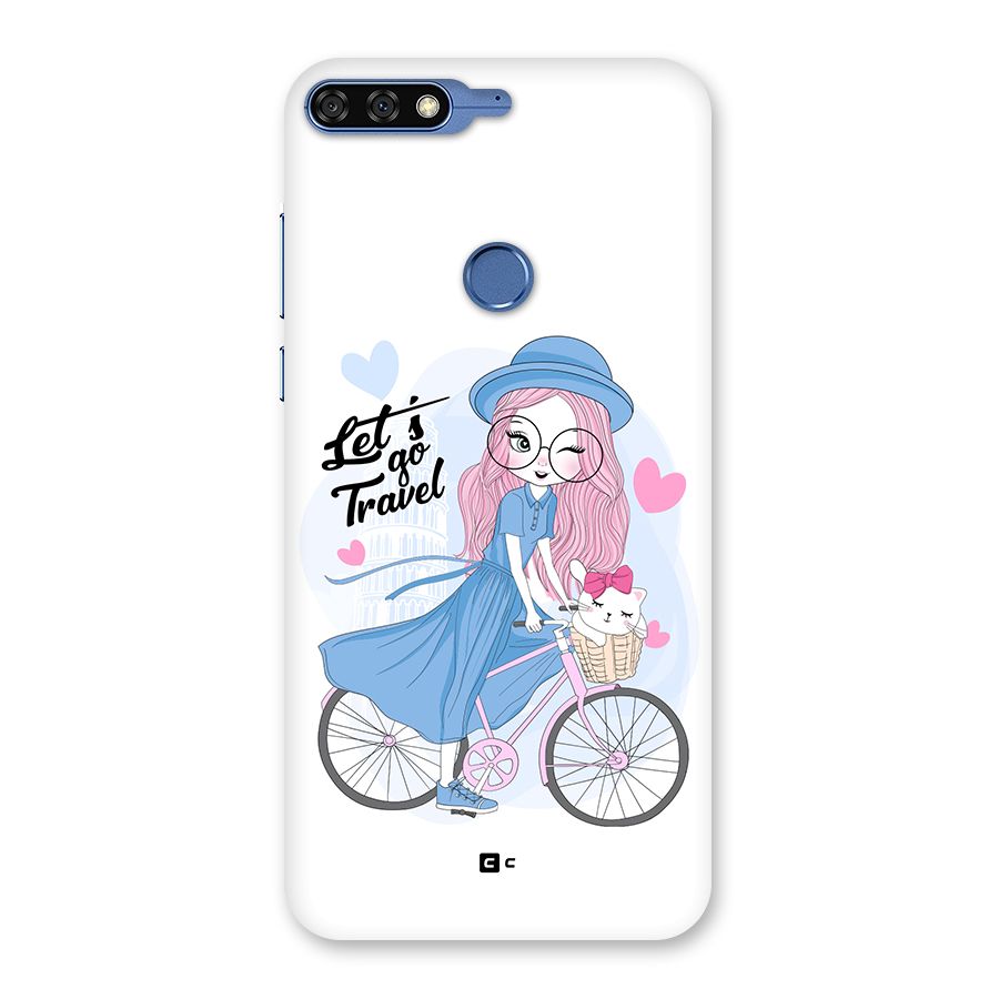Lets Go Travel Back Case for Honor 7C