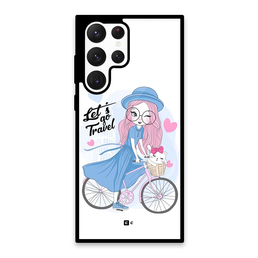 Lets Go Travel Glass Back Case for Galaxy S22 Ultra 5G