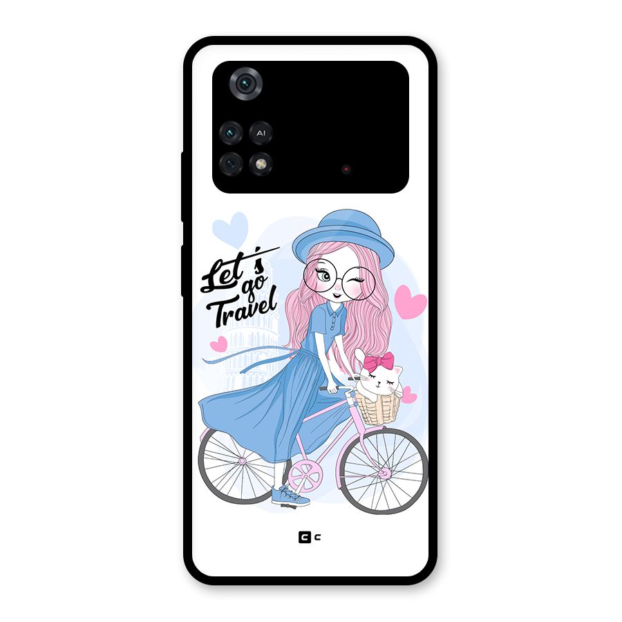 Lets Go Travel Glass Back Case for Poco M4 Pro 4G