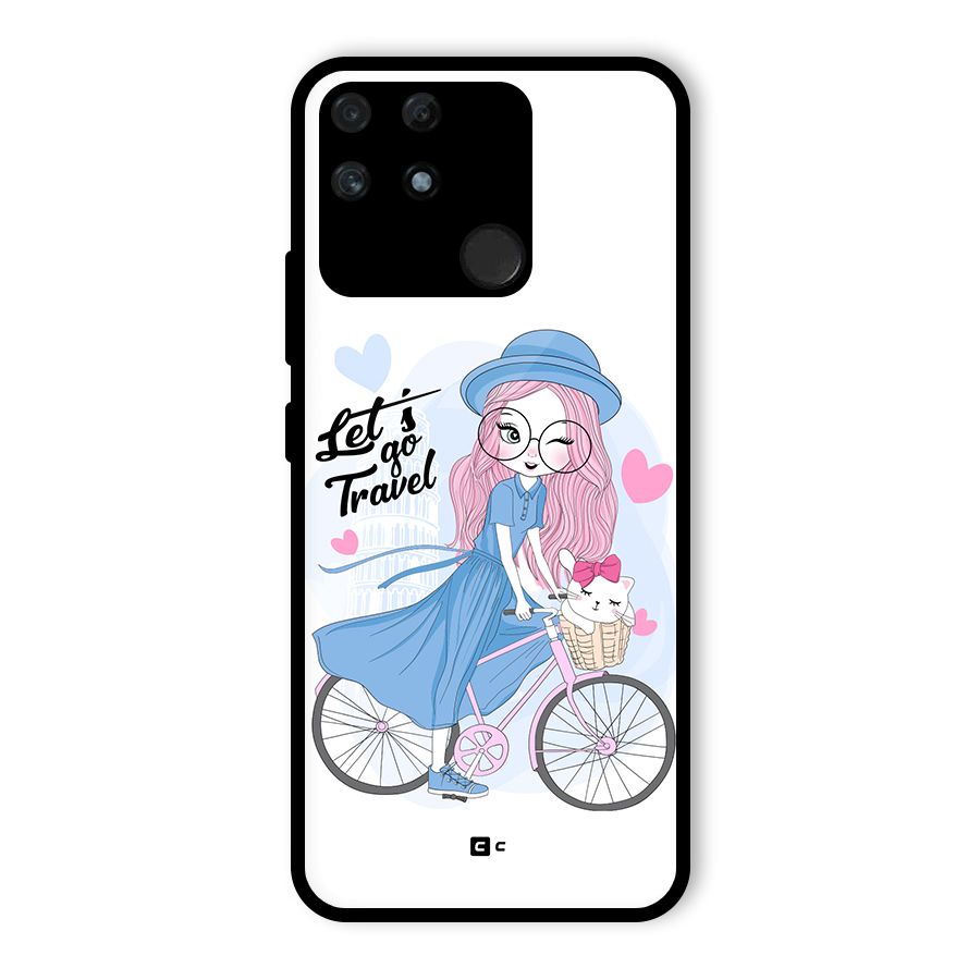 Lets Go Travel Glass Back Case for Realme Narzo 50A