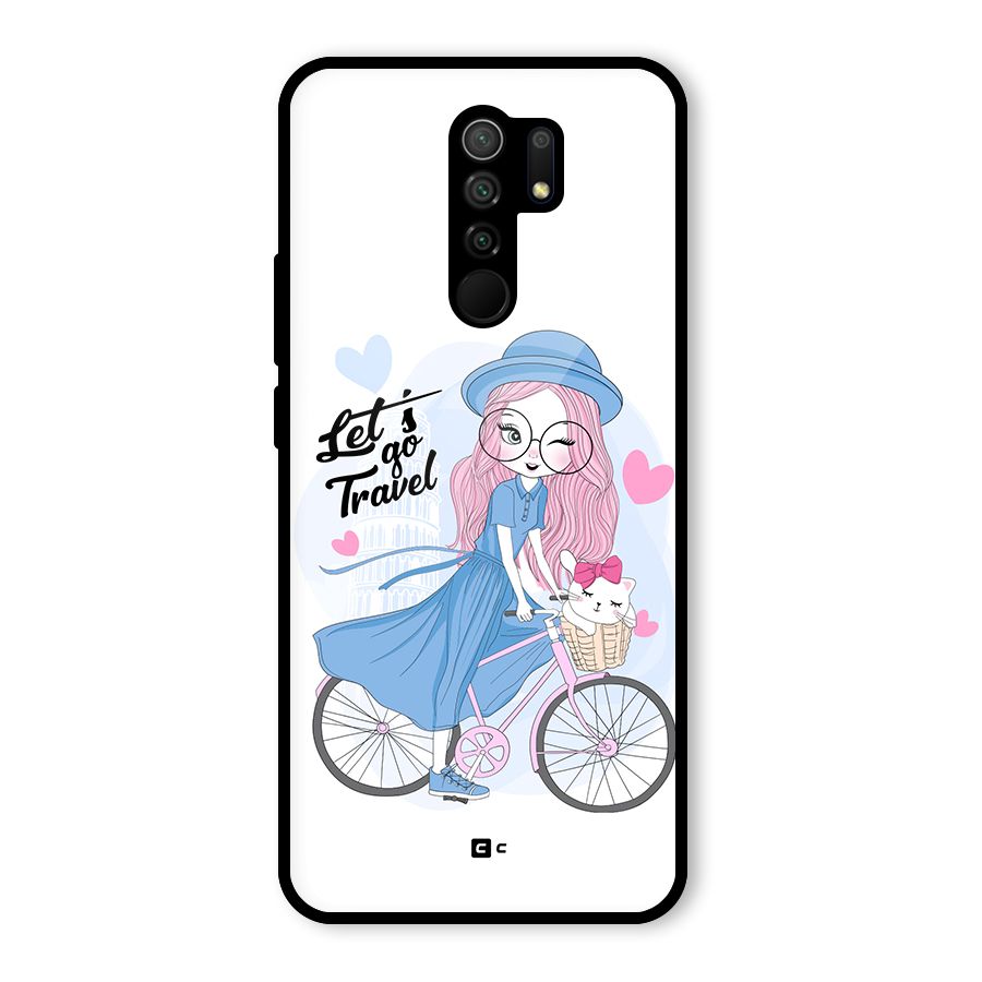 Lets Go Travel Glass Back Case for Redmi 9 Prime
