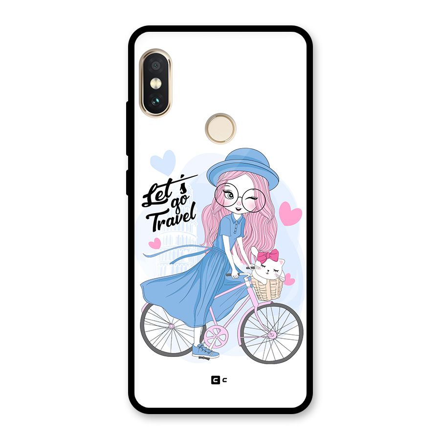 Lets Go Travel Glass Back Case for Redmi Note 5 Pro