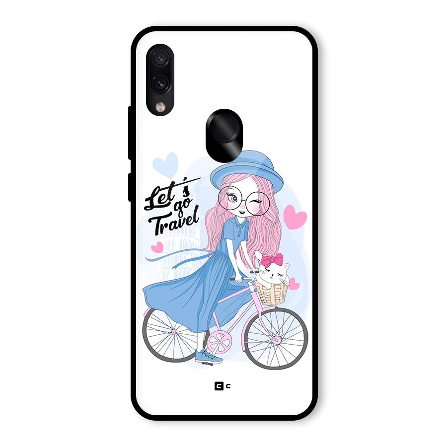 Lets Go Travel Glass Back Case for Redmi Note 7S