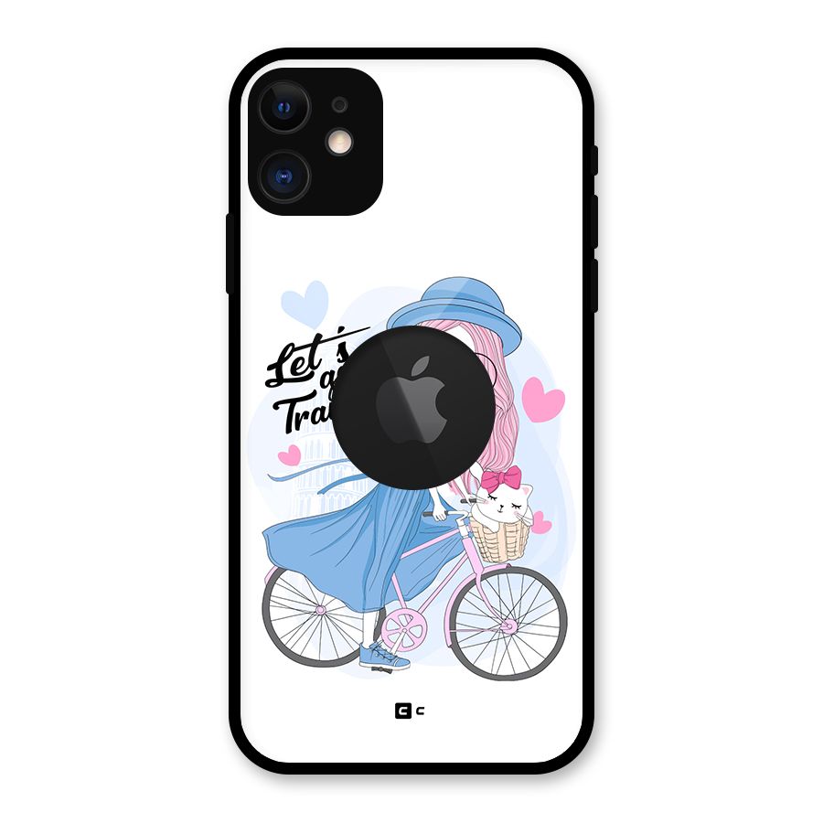 Lets Go Travel Glass Back Case for iPhone 11 Logo Cut