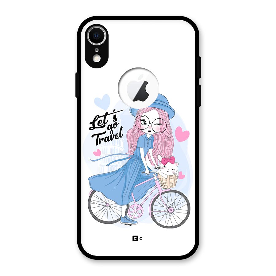 Lets Go Travel Glass Back Case for iPhone XR Logo Cut