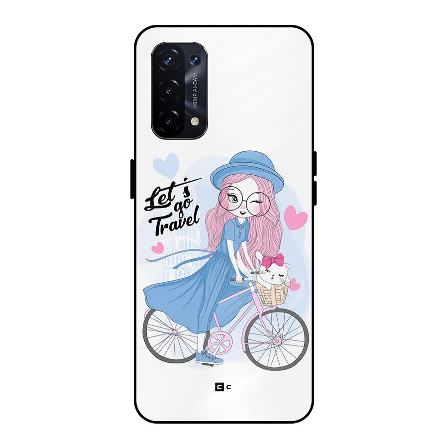 Lets Go Travel Metal Back Case for Oppo A74 5G