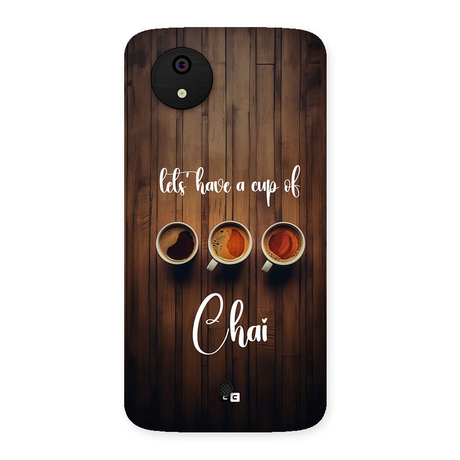 Lets Have A Cup Of Chai Back Case for Canvas A1  AQ4501