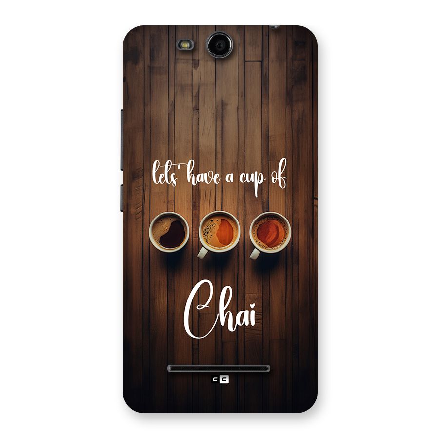 Lets Have A Cup Of Chai Back Case for Canvas Juice 3 Q392