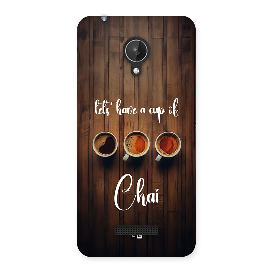 Lets Have A Cup Of Chai Back Case for Canvas Spark Q380