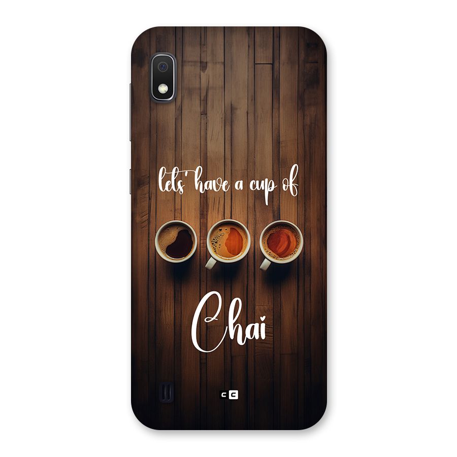Lets Have A Cup Of Chai Back Case for Galaxy A10