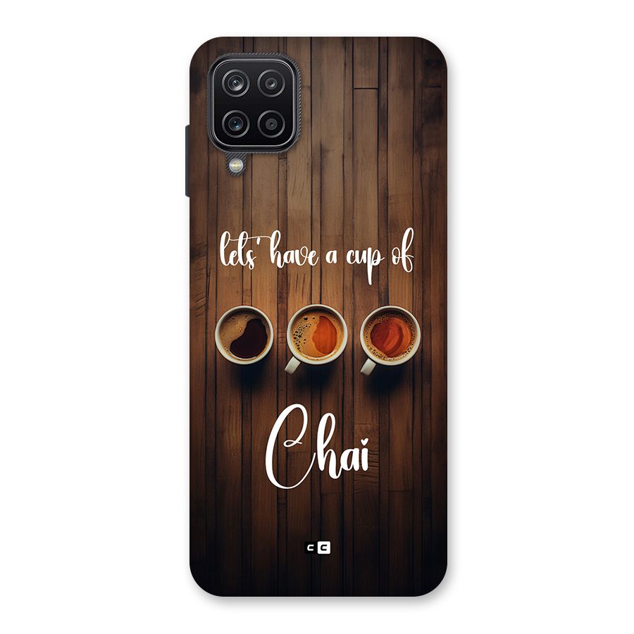 Lets Have A Cup Of Chai Back Case for Galaxy A12