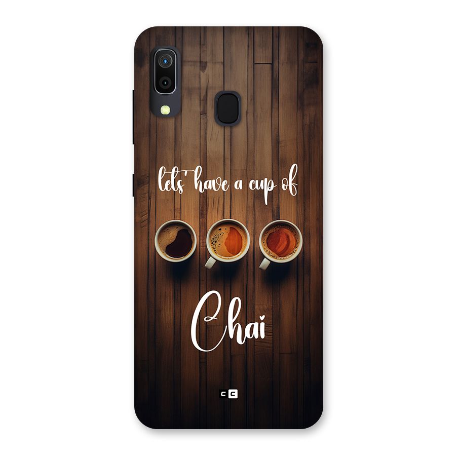 Lets Have A Cup Of Chai Back Case for Galaxy A20