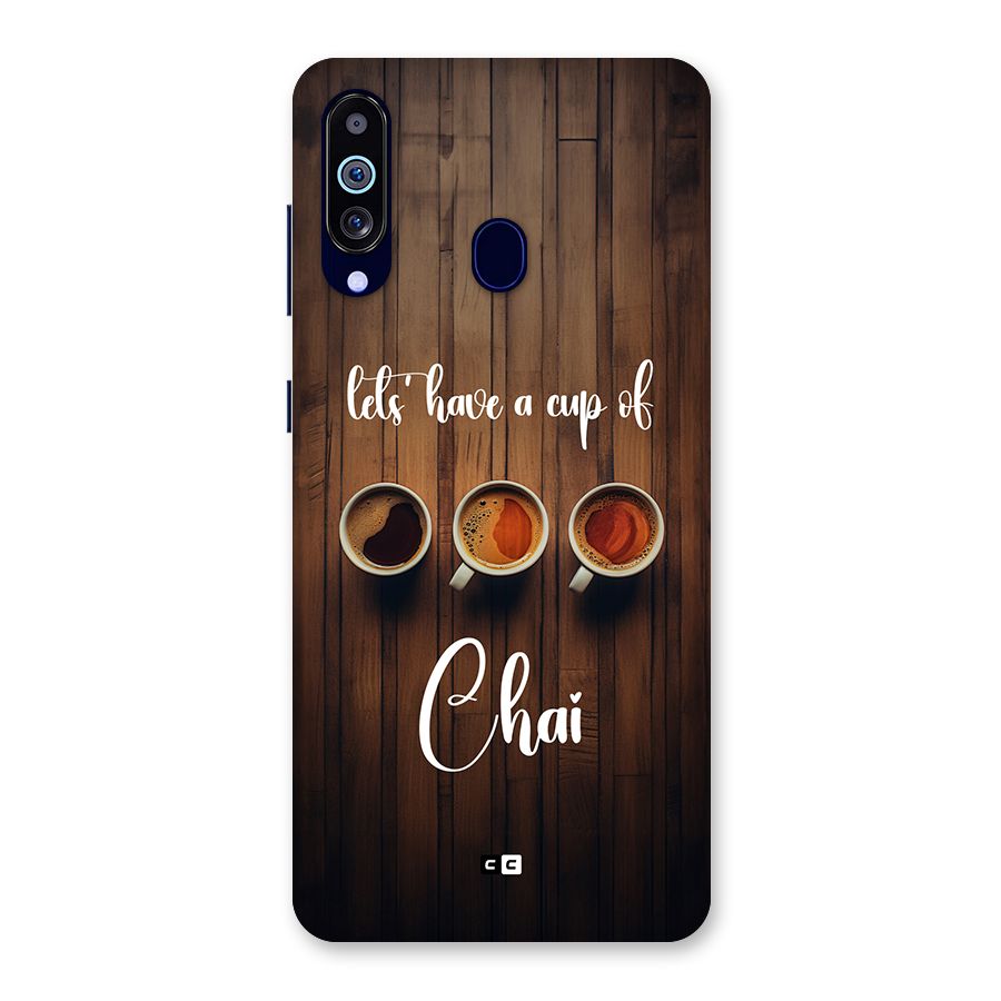 Lets Have A Cup Of Chai Back Case for Galaxy A60