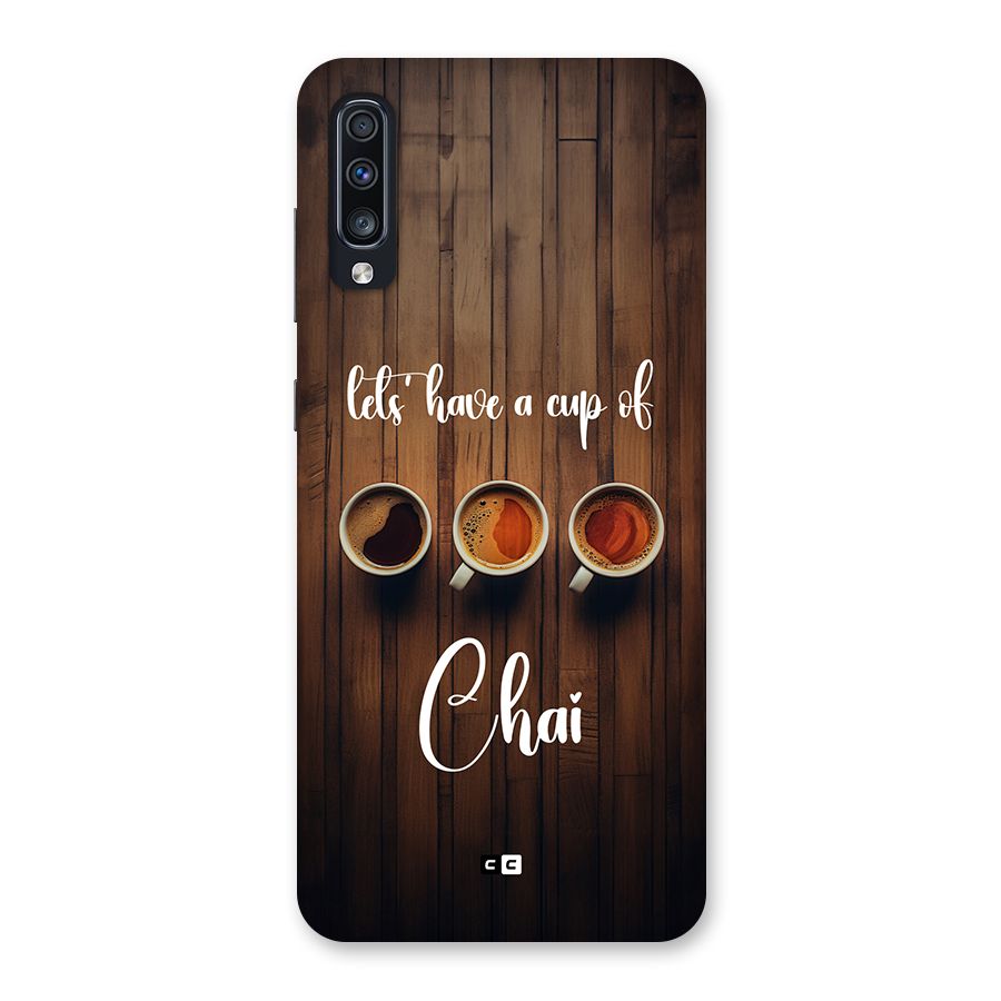 Lets Have A Cup Of Chai Back Case for Galaxy A70s