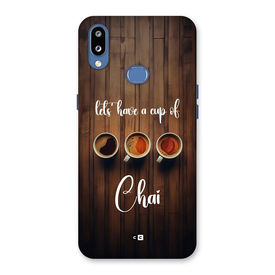 Lets Have A Cup Of Chai Back Case for Galaxy M01s