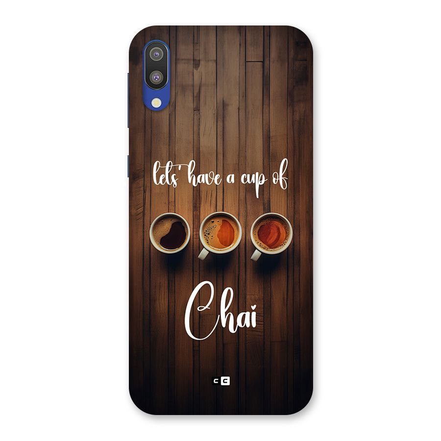 Lets Have A Cup Of Chai Back Case for Galaxy M10