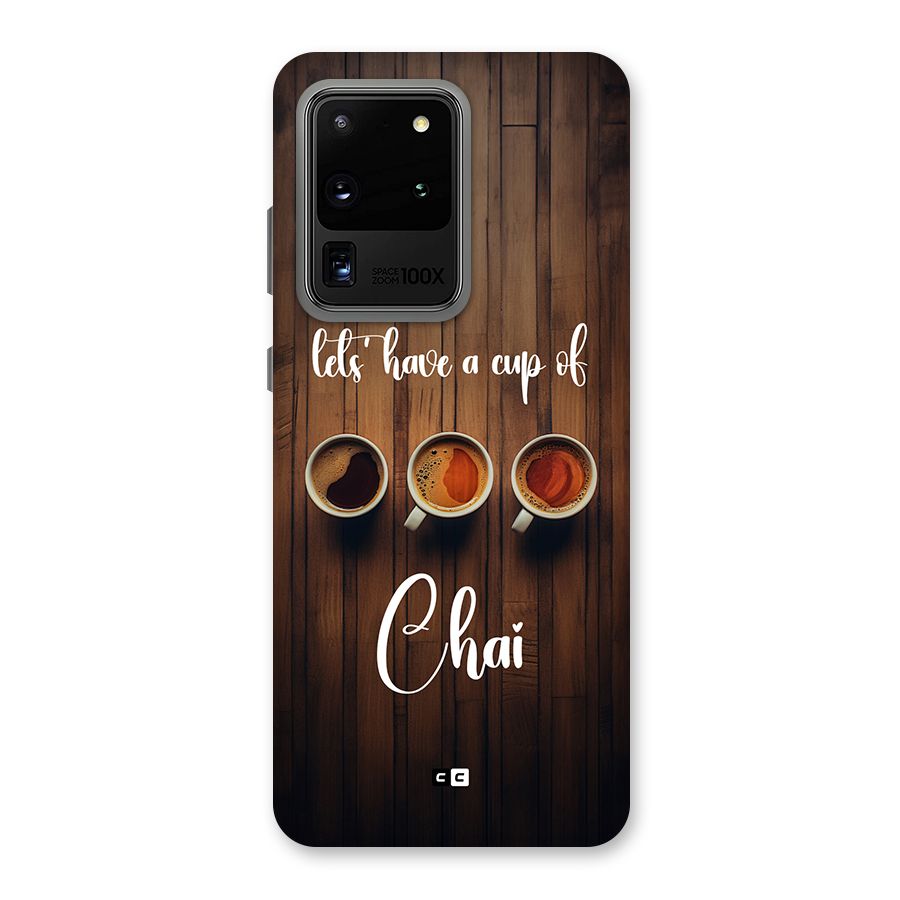 Lets Have A Cup Of Chai Back Case for Galaxy S20 Ultra