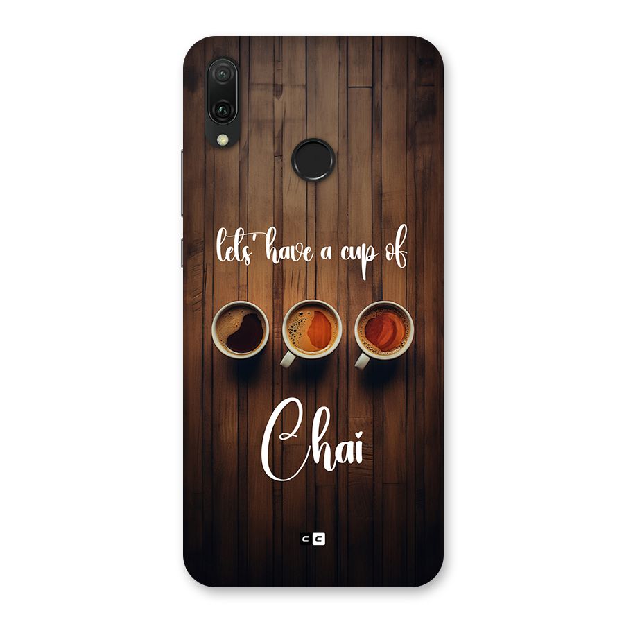 Lets Have A Cup Of Chai Back Case for Huawei Y9 (2019)