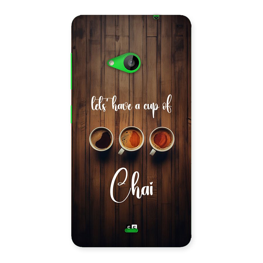 Lets Have A Cup Of Chai Back Case for Lumia 535