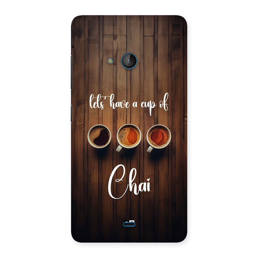 Lets Have A Cup Of Chai Back Case for Lumia 540