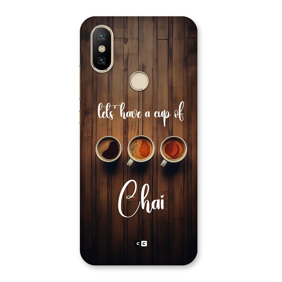 Lets Have A Cup Of Chai Back Case for Mi A2