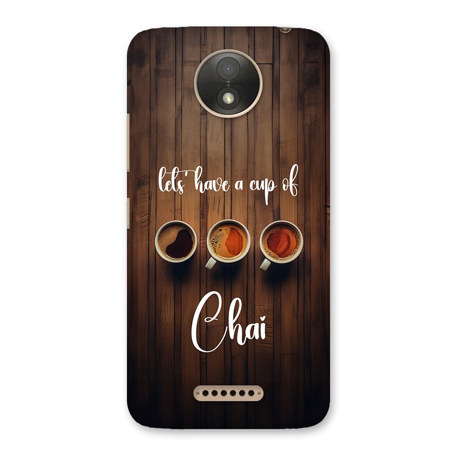 Lets Have A Cup Of Chai Back Case for Moto C Plus