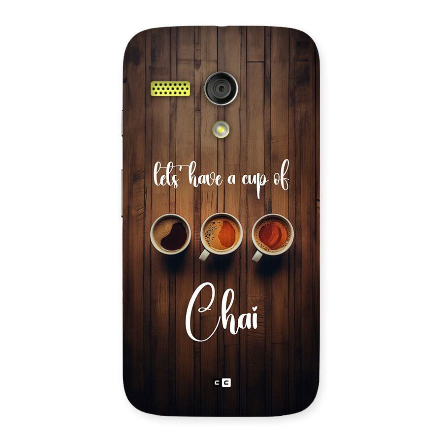 Lets Have A Cup Of Chai Back Case for Moto G