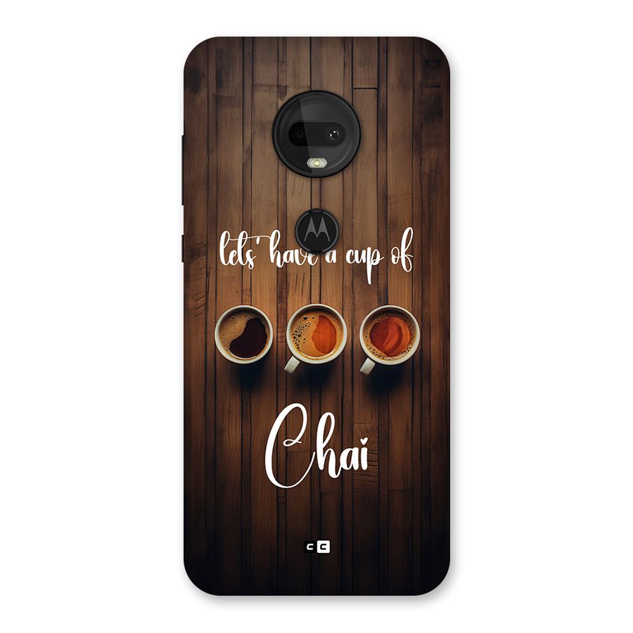 Lets Have A Cup Of Chai Back Case for Moto G7