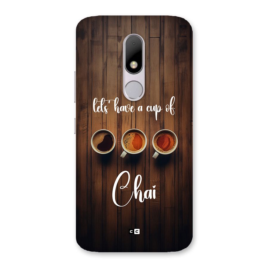 Lets Have A Cup Of Chai Back Case for Moto M