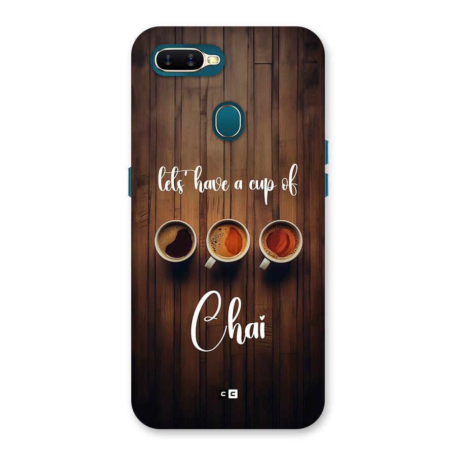 Lets Have A Cup Of Chai Back Case for Oppo A12s