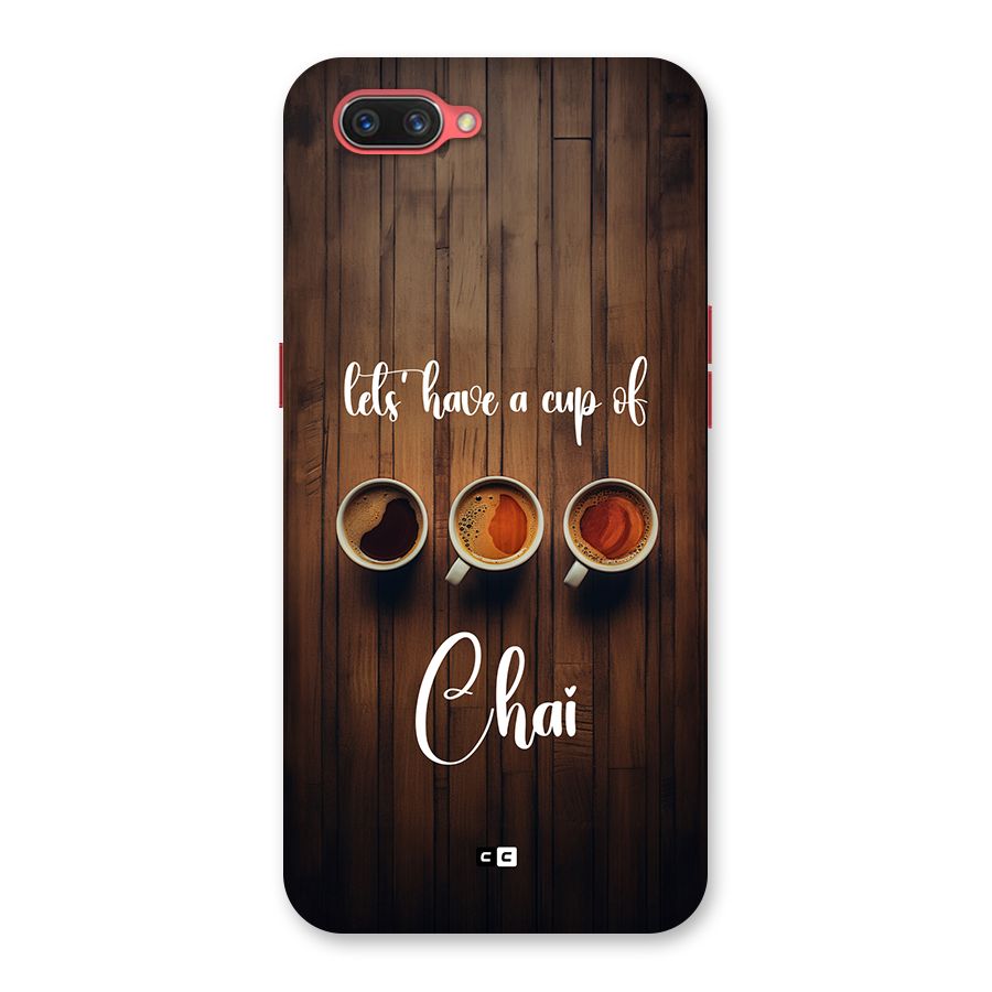 Lets Have A Cup Of Chai Back Case for Oppo A3s