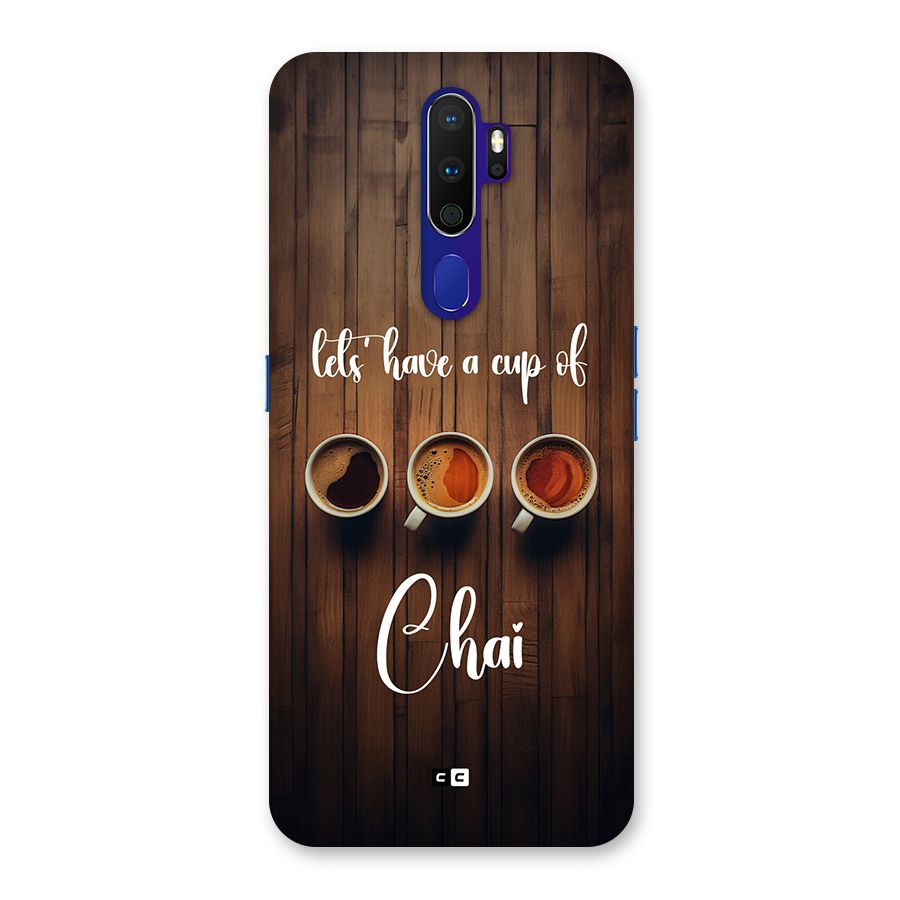 Lets Have A Cup Of Chai Back Case for Oppo A9 (2020)