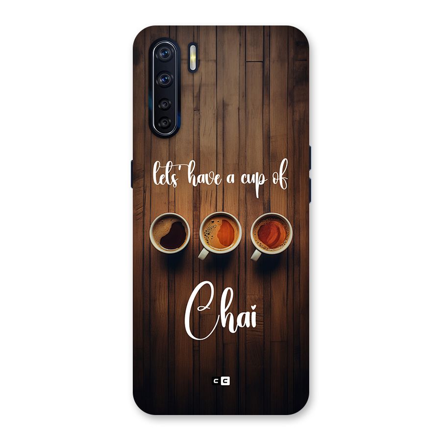 Lets Have A Cup Of Chai Back Case for Oppo F15