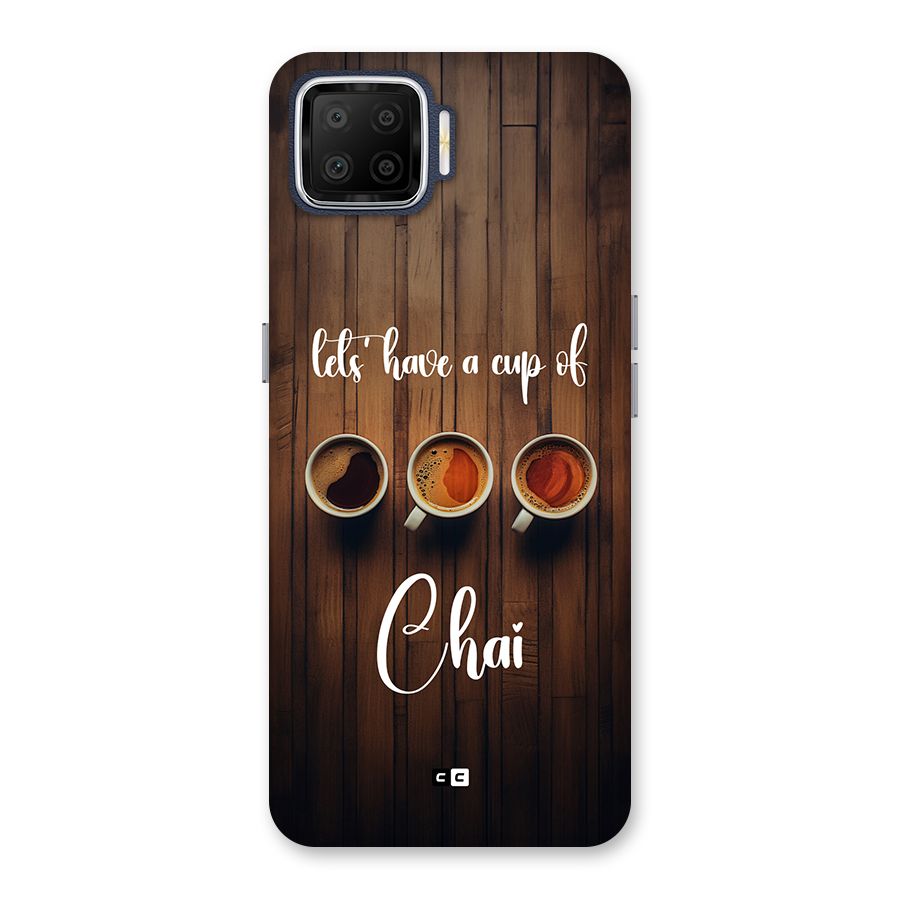 Lets Have A Cup Of Chai Back Case for Oppo F17