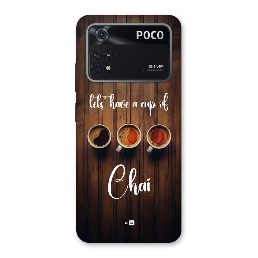 Lets Have A Cup Of Chai Back Case for Poco M4 Pro 4G