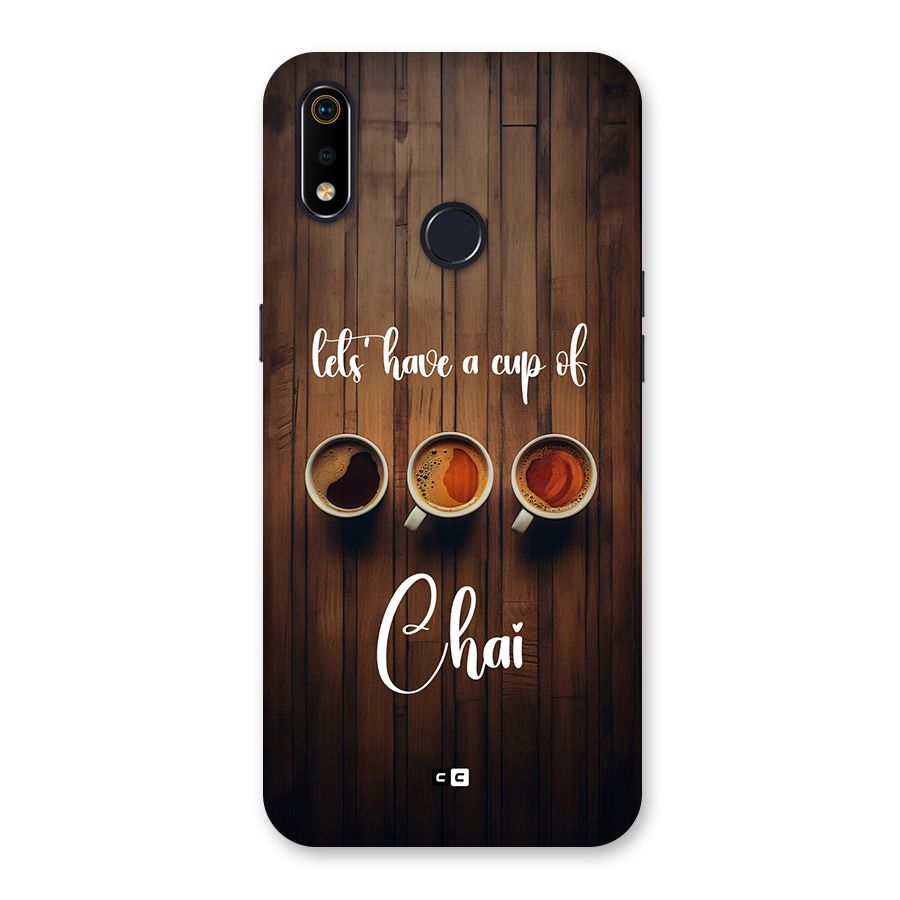 Lets Have A Cup Of Chai Back Case for Realme 3i