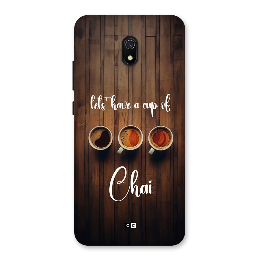 Lets Have A Cup Of Chai Back Case for Redmi 8A